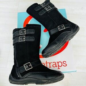 Like New BareTraps Black Wyona Tall Shaft Winter Buckle Boots, 1